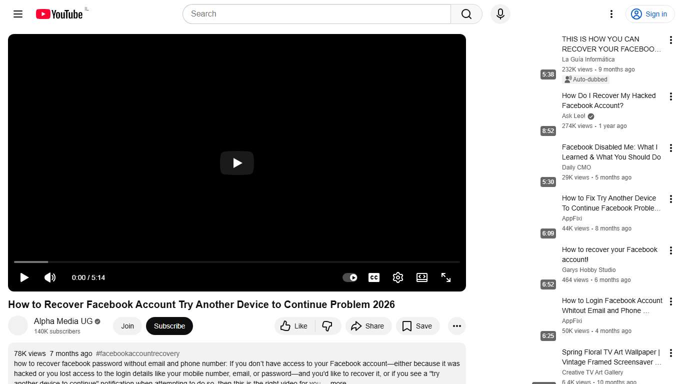 How to Recover Facebook Account Try Another Device to Continue Problem 2026 - YouTube